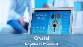  Presentation with medical desk - Audience pleasing presentation theme consisting of medical concept laptop with urology backdrop and a teal colored foreground