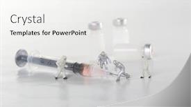  Presentation with public safety - Beautiful PPT theme featuring medical-concept-of-needle backdrop and a white colored foreground