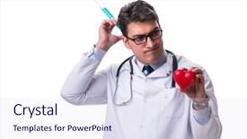  Presentation with congenital heart disease pediatric cardiology - Amazing slide set having medical confused student - young male cardiologist doctor holding backdrop and a  colored foreground