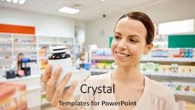  Presentation with health drug - Colorful slide set enhanced with  backdrop and a  colored foreground