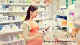  Presentation with medicine pregnant woman - Colorful slide set enhanced with pregnancy medicine pharmaceutics health care backdrop and a lemonade colored foreground