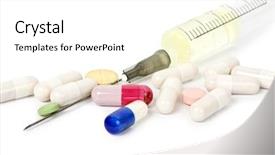  Presentation with contraceptive - PPT layouts consisting of medical contraceptive - pills isolated on a white background and a white colored foreground