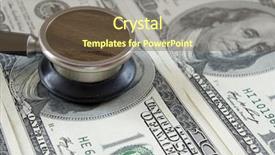 Presentation with cost - Colorful PPT theme enhanced with medical cost - stethoscope on money backdrop and a  colored foreground