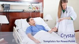  Presentation with heartbeat - Presentation having medical critical - doctor checking the heartbeat background and a sky blue colored foreground