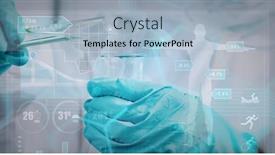  Presentation with data medical - Beautiful slides featuring medical-data-processing-against-mid backdrop and a light blue colored foreground