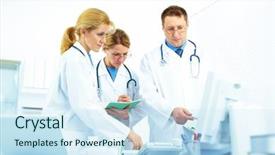  Presentation with working in a clinic - Slide deck enhanced with shoos - flower of an apple background and a tawny brown colored foreground.