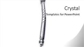  Presentation with dental instrument - Colorful presentation enhanced with medical dental drill instrument isolated backdrop and a white colored foreground