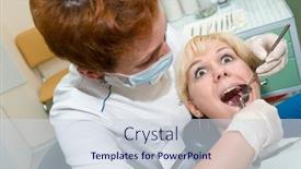  Presentation with dental surgery - Slide deck consisting of dental teeth surgery procedure exodontia background and a sky blue colored foreground