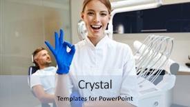  Presentation with medical imaging center mri - PPT theme with medical dentist center showing okay background and a  colored foreground