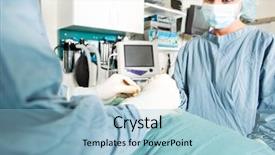  Presentation with medical assistant - Beautiful presentation featuring medical details - surgeon and assistant work backdrop and a light blue colored foreground