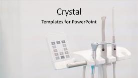  Presentation with drilling - Amazing slide deck having image of a dental drilling machine backdrop and a white colored foreground