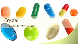  Presentation with pills - Amazing presentation design having medical digestion - different pills shaped as frame backdrop and a cream colored foreground