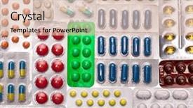  Presentation with medical pills - Slide deck featuring medical digestion - various pills background or texture background and a lemonade colored foreground