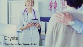  Presentation with patients - Slides featuring medical-doctor-and-young-couple background and a light gray colored foreground