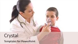  Presentation with airway - PPT theme with medical doctor applying oxygen treatment background and a lemonade colored foreground