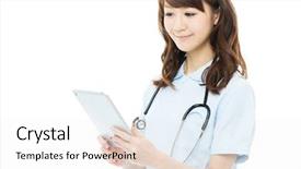  Presentation with nurse psikiatri - Amazing slide set having medical doctor asian - beautiful young nurse on white backdrop and a  colored foreground