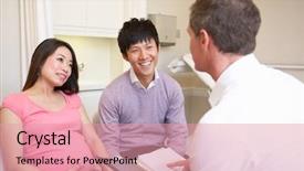  Presentation with clinic - Presentation design consisting of up taking selfie with mobile background and a coral colored foreground.