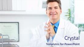  Presentation with health care - PPT theme with medical doctor at the hospital background and a  colored foreground