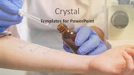  Presentation with tests - Slides having medical-doctor-doing-allergy-tests background and a lemonade colored foreground