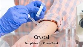  Presentation with tests - Amazing slides having medical doctor doing allergy tests backdrop and a lemonade colored foreground