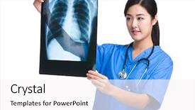  Presentation with exam - Presentation design featuring medical doctor exam of x background and a white colored foreground
