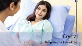  Presentation with hands holding - Cool new presentation theme with medical doctor holding patient's backdrop and a  colored foreground