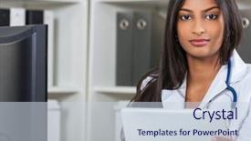  Presentation with doctor asian - Amazing slides having medical doctor in a hospital backdrop and a lemonade colored foreground