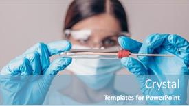  Presentation with rna - Beautiful slides featuring medical-doctor-nurse-holding-coronavirus backdrop and a light blue colored foreground