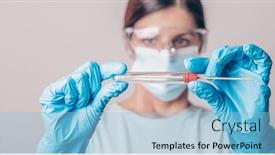  Presentation with dna rna - Theme with medical-doctor-nurse-holding-coronavirus background and a light blue colored foreground