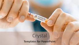  Presentation with coronavirus prevention medical - Presentation featuring medical-doctor-or-laborant-holding background and a coral colored foreground