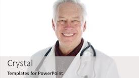  Presentation with latex gloves - PPT theme with medical-doctor-or-surgeon background and a light gray colored foreground