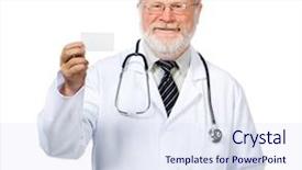  Presentation with smart card - PPT layouts consisting of medical doctor with a card background and a sky blue colored foreground