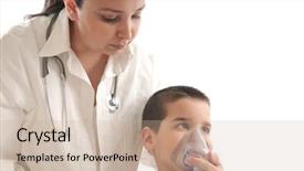  Presentation with airway - Cool new presentation theme with medical doctor with stethoscope using backdrop and a soft green colored foreground