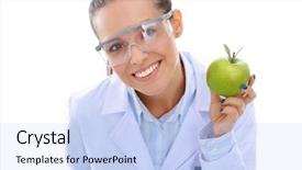  Presentation with tooth brush - PPT theme consisting of medical doctor woman hold green background and a  colored foreground