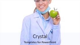  Presentation with tooth brush - Audience pleasing presentation theme consisting of medical doctor woman hold green backdrop and a  colored foreground