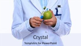  Presentation with tooth brush - Slides consisting of medical doctor woman hold green background and a light blue colored foreground