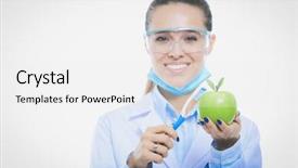  Presentation with tooth brush - PPT theme having medical doctor woman hold green background and a  colored foreground