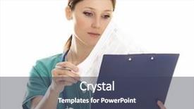  Presentation with nurse - Audience pleasing PPT theme consisting of medical document - portrait of pretty nurse backdrop and a  colored foreground
