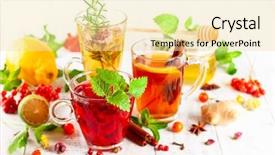  Presentation with medical iv drip - Slide deck with medical drinks for autumn-winter background and a blonde colored foreground