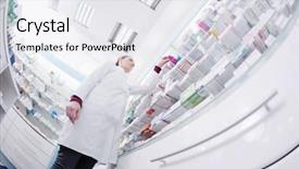  Presentation with happy smiling woman dental health - Amazing PPT layouts having medical drugs - happy cheerful pharmacist chemist woman backdrop and a sky blue colored foreground