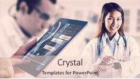  Presentation with doctor asian - Cool new presentation design with medical education - asian doctor using her smart backdrop and a lemonade colored foreground