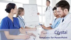  Presentation with medical education - Slides with medical education health care medical background and a sky blue colored foreground