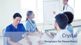  Presentation with medical education - PPT theme enhanced with medical education health care medical background and a sky blue colored foreground