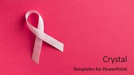  Presentation with breast cancer - PPT layouts enhanced with medical emblem - pink breast cancer ribbon breast background and a red colored foreground