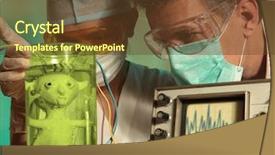  Presentation with alien - Presentation theme having medical embryo - alien x-files background and a tawny brown colored foreground