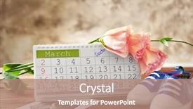  Presentation with baby ultrasound - Slide deck enhanced with medical embryo - calendar with mark ultrasound picture background and a coral colored foreground