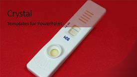  Presentation with medical embryo - Amazing theme having medical embryo - positive pregnancy test backdrop and a crimson colored foreground