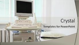  Presentation with medical embryo - Beautiful PPT theme featuring medical embryo - ultrasound apparatus in a consulting backdrop and a light gray colored foreground