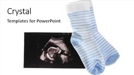  Presentation with medical embryo - Amazing presentation theme having medical embryo - ultrasound picture of baby backdrop and a white colored foreground
