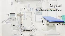  Presentation with operation room - Presentation design consisting of medical emergency - interior of an operation room background and a light gray colored foreground